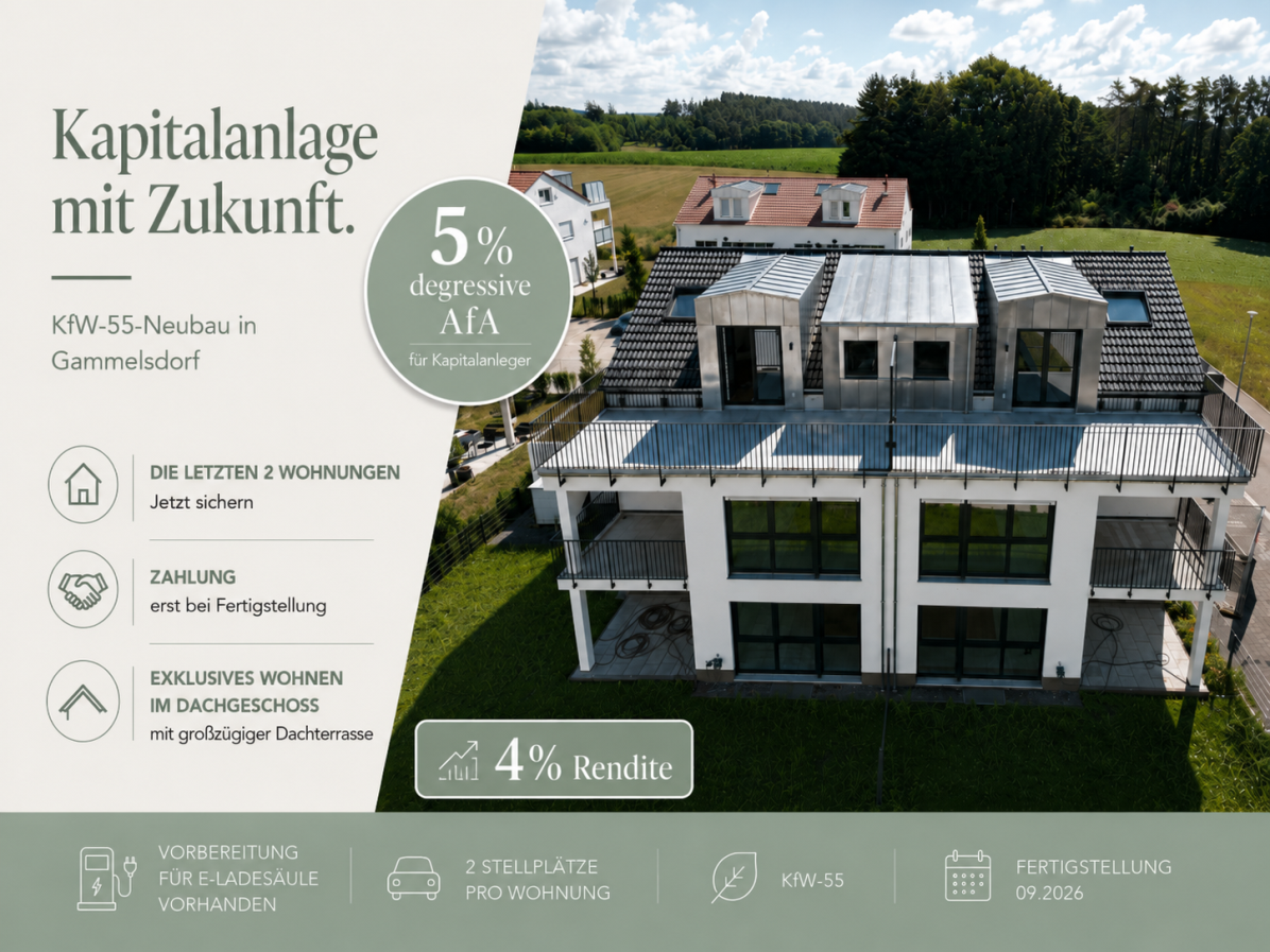 JETZT BESICHTIGEN – Ansprechende DG-Wohnung mit Dachterrasse!!!, 85408 Gammelsdorf, Dachgeschosswohnung