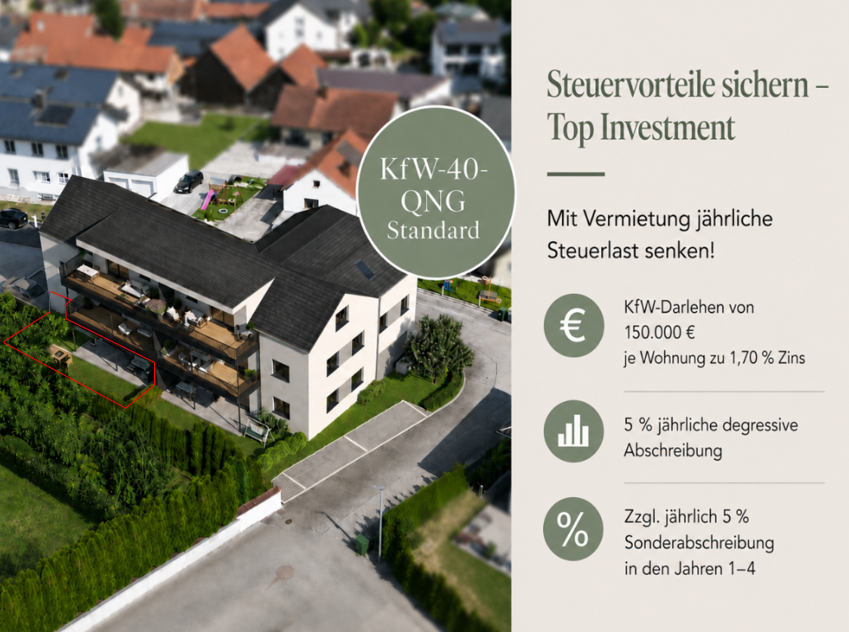 Essenbach Living – KfW-40-QNG – 3-Zimmergartenwohnung in ruhiger Lage!!!, 84051 Essenbach, Erdgeschosswohnung