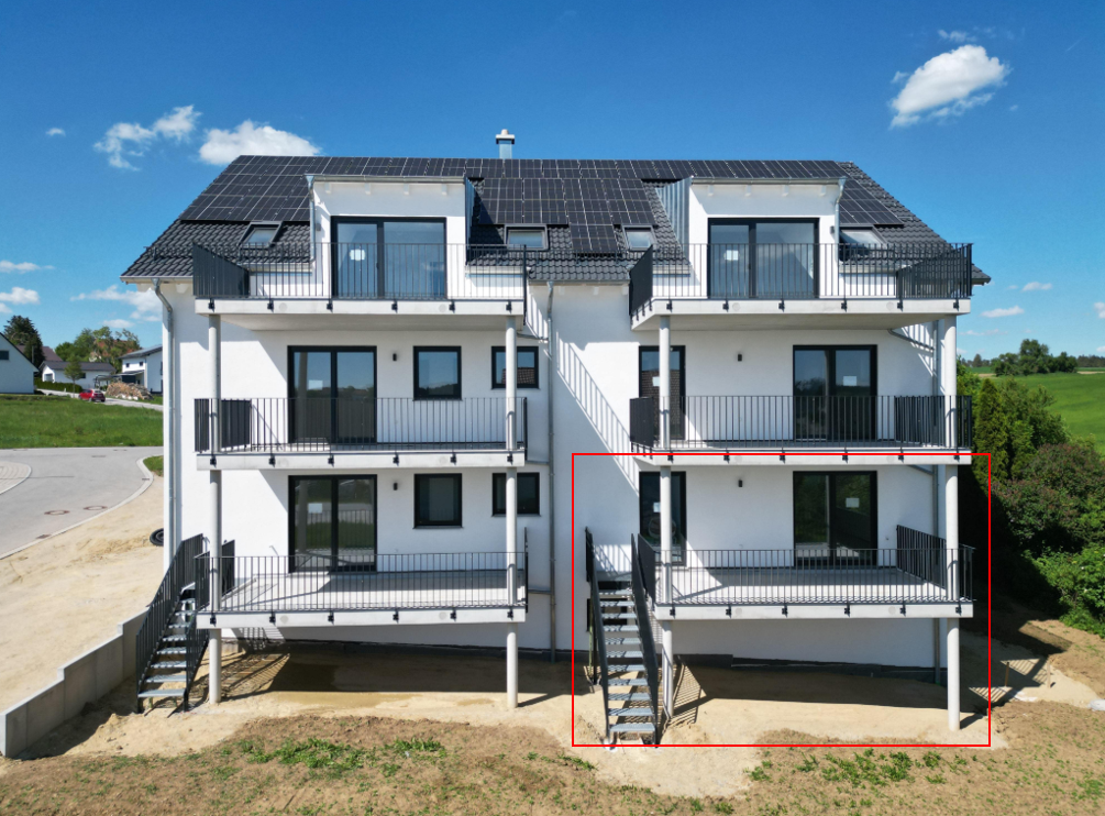NEUBAU Erstbezug: 3-Zimmer Erdgeschosswohnung mit Garten!!!, 84098 Hohenthann, Erdgeschosswohnung