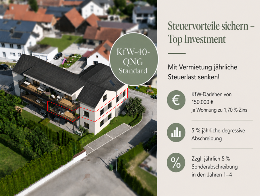 Essenbach Living – KfW-40-QNG – Stilvolle 3-Zimmerwohnung mit Balkon!!!, 84051 Essenbach, Etagenwohnung