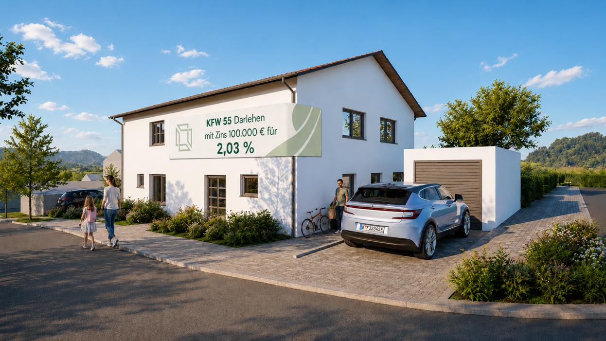 BAUBEGINN ERFOLGT: KfW-55 – NEUBAU-DHH mit hochwertiger Ausstattung, 84061 Ergoldsbach, Doppelhaushälfte
